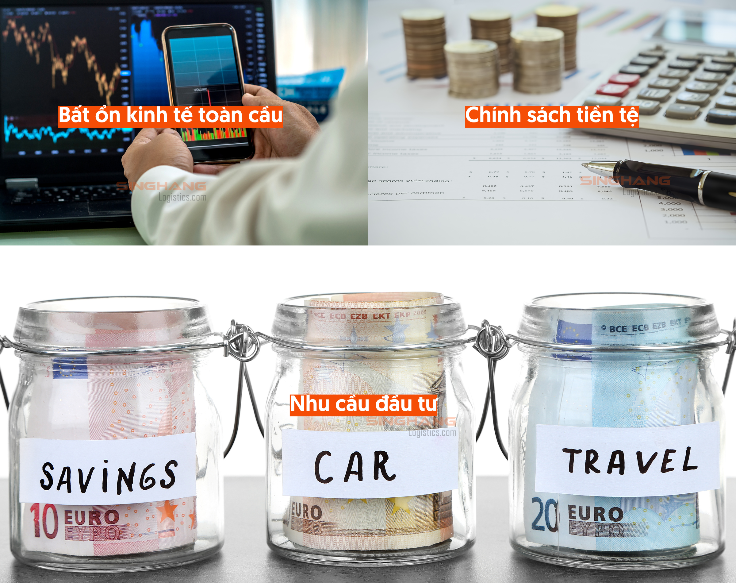 Nguyên nhân thúc đẩy giá vàng tăng | Singhang Logistics