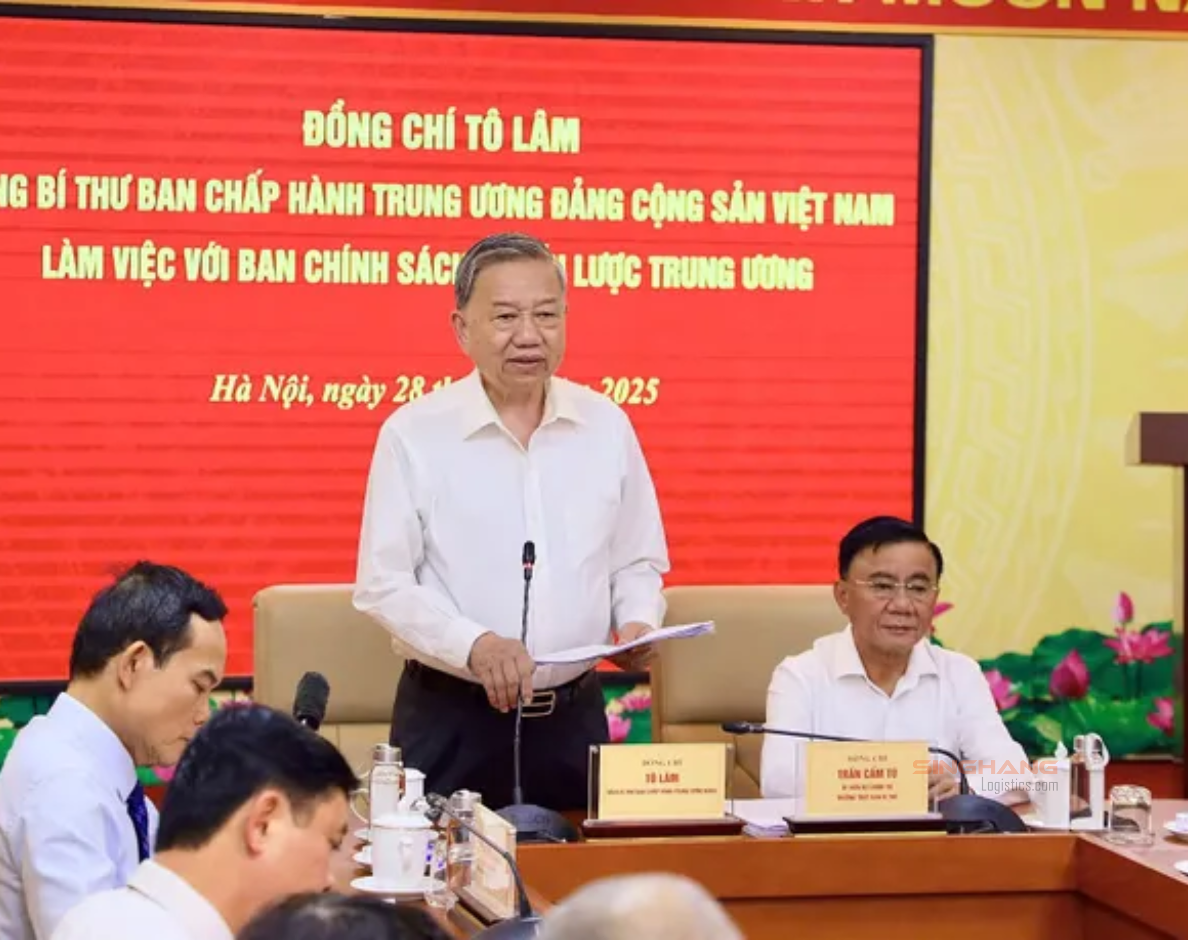 Tổng Bí thư Tô Lâm phát biểu tại cuộc họp, ngày 28-5 | Singhang Logistics